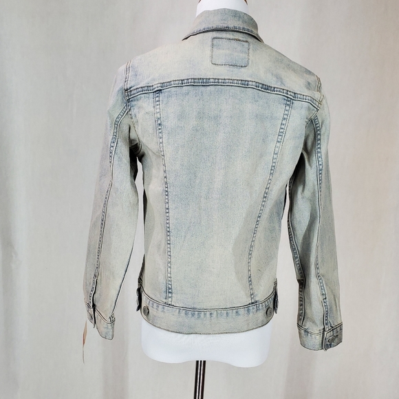 Levi's Levi Strauss & Co Denim Jean Trucker Jacket Unisex Size M 10-12 Yrs. NWT - Picture 3 of 11
